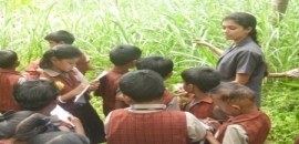 2nd Std Students went to farm